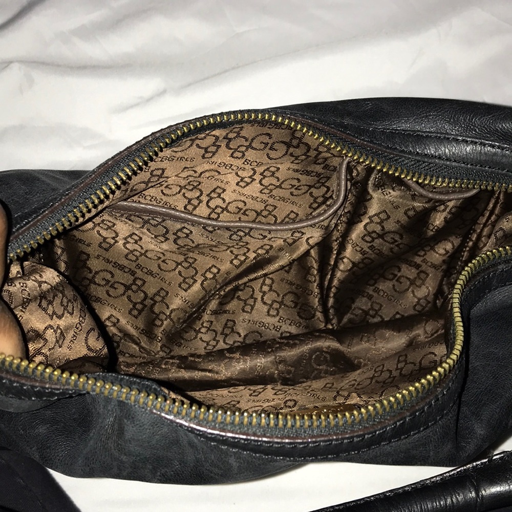 BCBGirls Black Leather Strap Purse - Picture 6 of 9